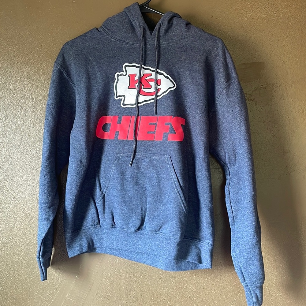 KC Chiefs Grey and Red Graphic Hoodie